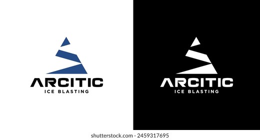 Letra inicial A para el Ártico con la Plantilla moderna simple del diseño del logotipo del estilo del diamante
