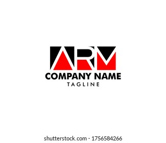 Diseño de plantilla de logotipo ARM de carta inicial