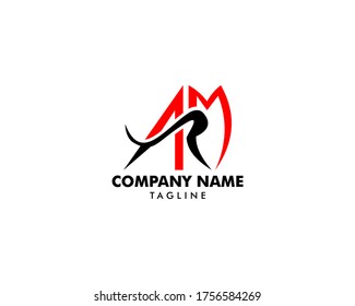Initial Letter ARM Logo Template Design