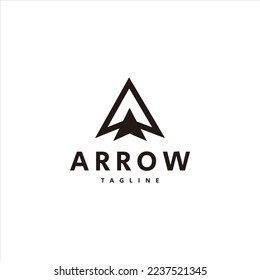 Letra inicial diseño del logotipo de flecha A para Arco