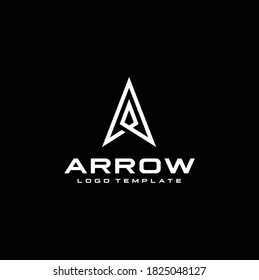 Initial Letter A Arrow with Arrowhead for Archer Archery Outdoor Apparel Gear Hunter logo design