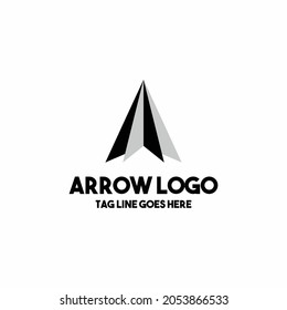 Initial Letter A Arrow with Arrowhead for Archer Archery Outdoor Logo Design
