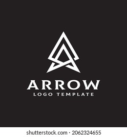 Initial Letter A Arrow with Arrowhead for Archer Archery Outdoor Apparel Gear Hunter logo design