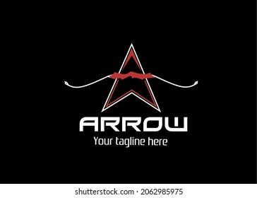 Initial Letter A Arrow with Arrowhead for Archer Archery Outdoor Apparel Gear Hunter logo design