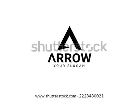 Initial Letter A Arrow With Arrowhead For Archer Archery Outdoor Apparel Gear Hunter Logo Design