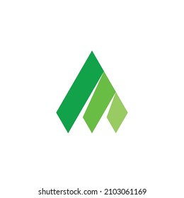 Initial Letter A Arrow with Arrowhead logo design vector template