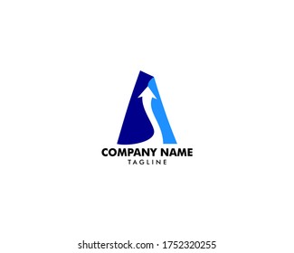 Initial Letter A Arrow Logo Design Template