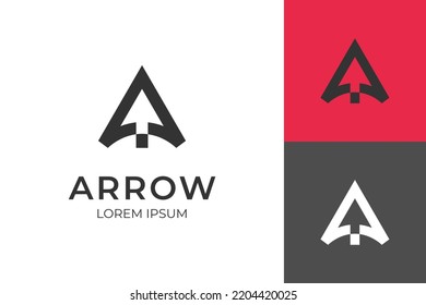 initial letter a arrow logo design, Up arrow finance logo icon, Arrowhead design for Archer Archery Outdoor Apparel Gear Hunter logo design