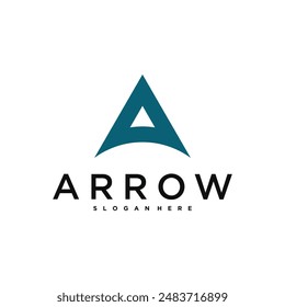 Initial letter A arrow logo design, Finance up arrow. Premium Vector