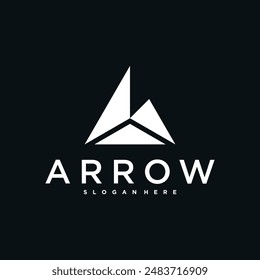 Initial letter A arrow logo design, Finance up arrow. Premium Vector