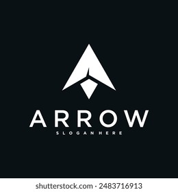 Initial letter A arrow logo design, Finance up arrow. Premium Vector