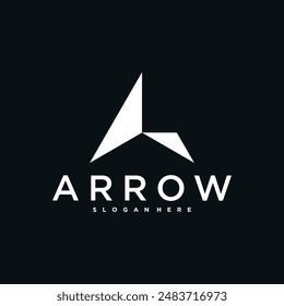 Initial letter A arrow logo design, Finance up arrow. Premium Vector