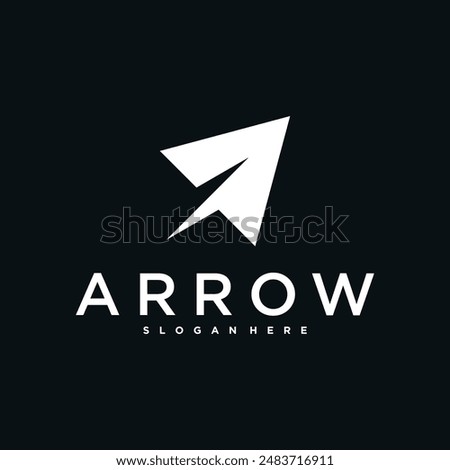 Initial letter A arrow logo design, Finance up arrow. Premium Vector