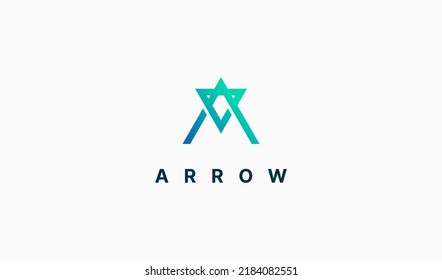 Initial Letter A Arrow Logo. Usable for Business and Branding Company Logos. Flat Vector Logo Design Template Element.