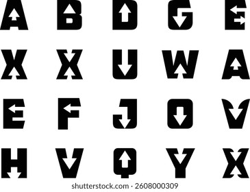 initial letter arrow logo vector design