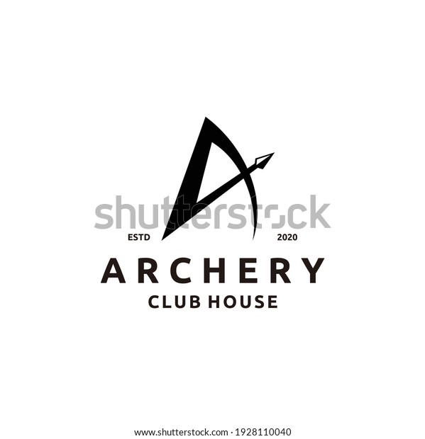 Initial Letter A with Arrowhead for\
Archer Archery Outdoor Apparel Gear Hunter Logo\
Design