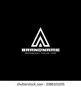 Initial Letter A Arrows follow below it. Logo design for hunters