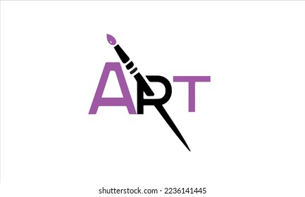 
Initial Letter ART typografisches Logo-Design, Vektorgrafik
