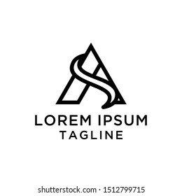 initial letter AS, SA Home logo template