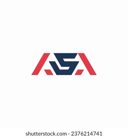 initial letter ASA logo vector