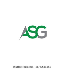 Diseño inicial del logotipo de la letra ASG, logotipo del Vector de ASG, logotipo de ASG, Vector de ASG, diseño del logotipo de la tipografía de ASG