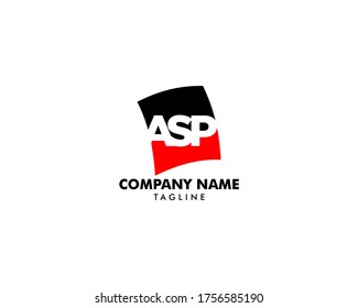 Entwurf einer ASP-Logo-Vorlage mit Anfangsbuchstaben