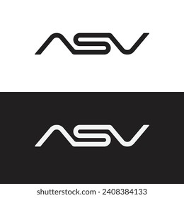 Initial letter ASU logotype design template