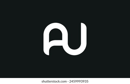 Initial Letter AU Logo Design. AU Logo Design. Creative And Modern AU logo.