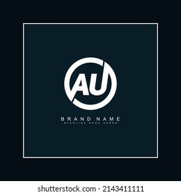 Initial Letter AU Logo - Minimal Business Logo