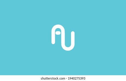 Initial Letter AU Logo Template Design