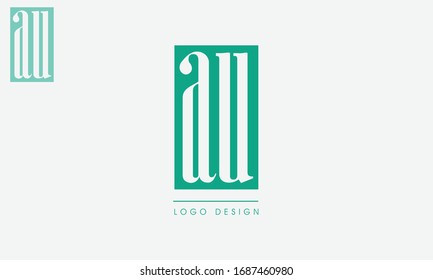 Plantilla de logotipo UA de carta inicial
