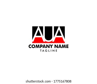 Entwurf einer AUA-Logo-Vorlage für den ersten Buchstaben