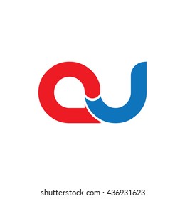 Initial Letter AV AU Circle Lowercase Logo