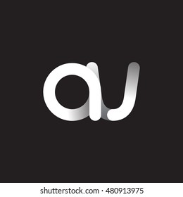Initial Letter AV Linked Circle Lowercase Logo Black & White