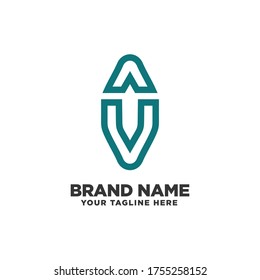 Initial Letter AV Logo Design Vector, Magnetic Applications Programs Icon