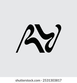 Initial letter AV logo design 