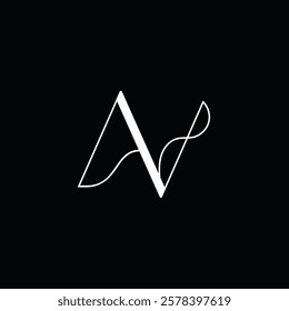 Initial letter AV logo design 