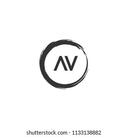 Initial Letter AV Logo Template Design