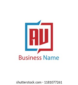 Initial Letter AV Logo Template Design