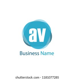 Initial Letter AV Logo Template Design