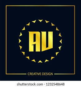 Initial Letter AV Logo Template Design