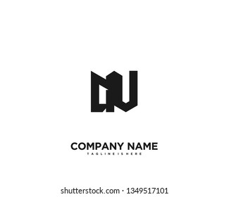 Initial letter AV minimalist art logo vector