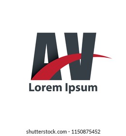 Initial Letter AV Overlapping Design Logo