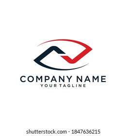 Initial Letter AV oder VA Logo Template Design.