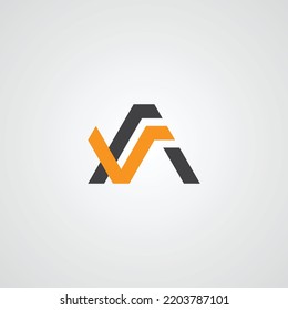 Letra inicial AV, VA monograma moderno y elegante diseño de logotipo, logotipo premium sobre fondo de lujo.