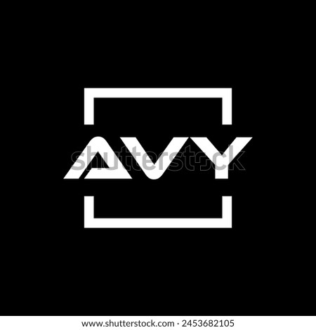 Initial letter AVY logo design. AVY logo design inside square.