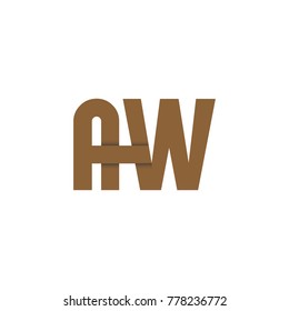 Initial Letter AW Linked Logo
