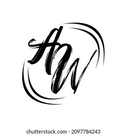 Design des AW-Logos mit Anfangsbuchstaben