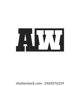 Initial Letter AW Logo Design Template. AW Logo