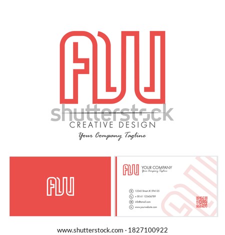 Initial letter AW Letter Logo Design with creative modern name card vector Illustration. AW Letter Logo Concept Ready For Use. Initial letter AW logo vector design template.